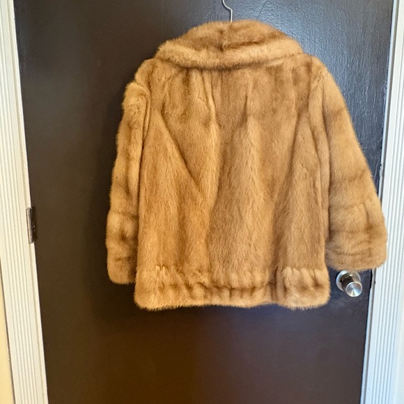 Vintage Luxury 1950's Custom- Made Blonde Mink Coat/ Jacket - Picture 5 of 12